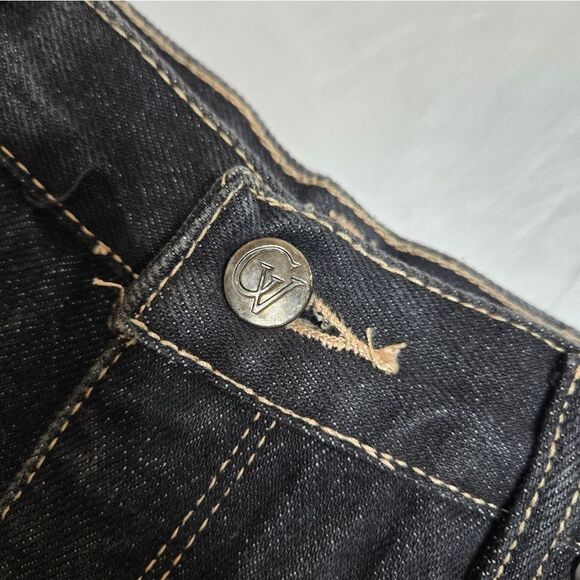 VINTAGE 80s dark wash high waist western Gloria Vanderbilt straight leg jeans 27 - Picture 6 of 11